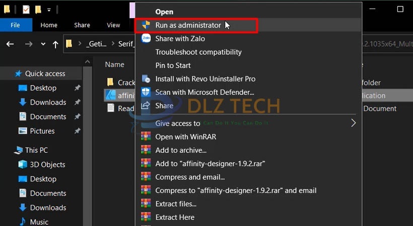Cài Affinity Designer 2020