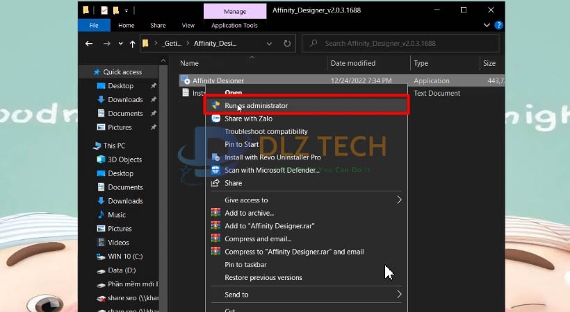 Cài Affinity Designer 2023