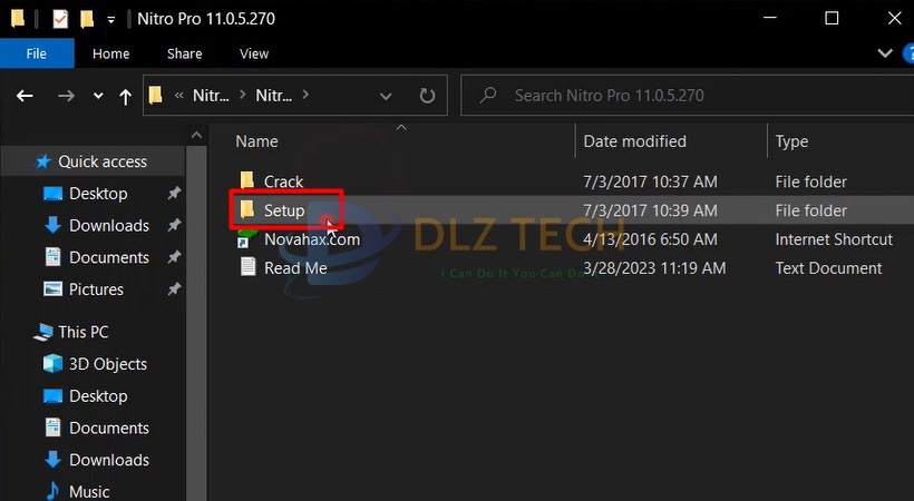 Mở file set up để cài Nitro Professional 11.