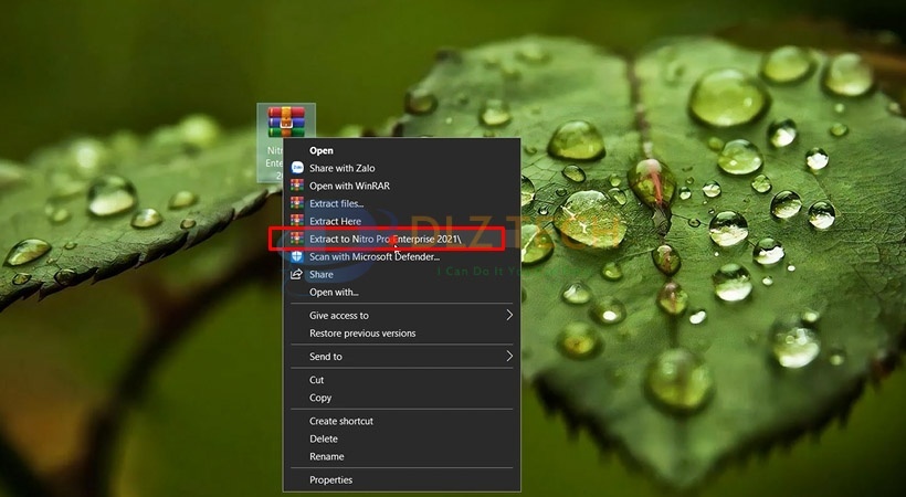 Giải nén file cài đặt như hình.