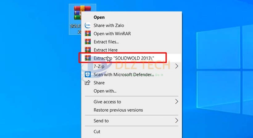 Giải nén file cài đặt như hình.