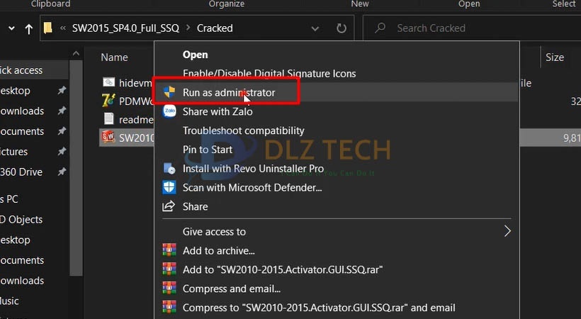 Khởi chạy file như hình.