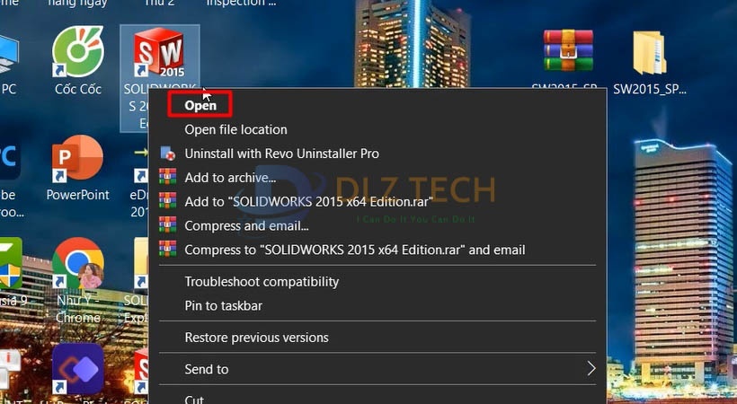 Mở phần mềm lên.