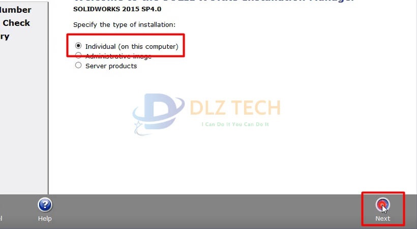 Chọn như hình sau đó chọn Next.