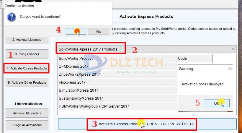 Tiếp tục làm theo 5 bước như sau.