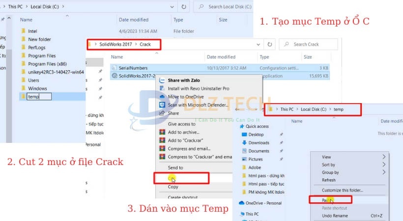 Làm theo các bước như hình.