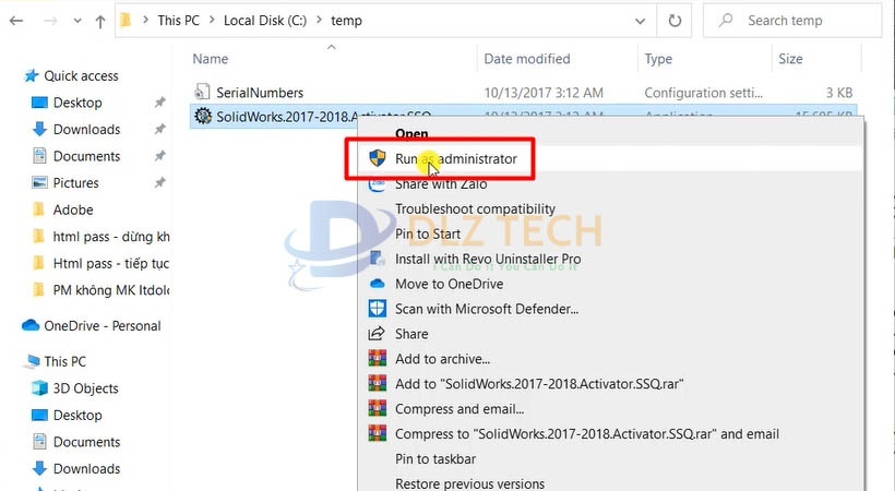 Khởi chạy file như hình.