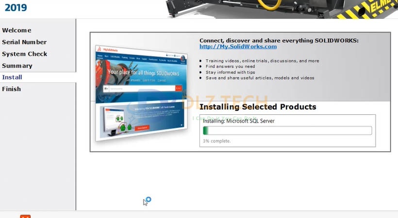 Đợi cài Solidworks 2019 về máy.