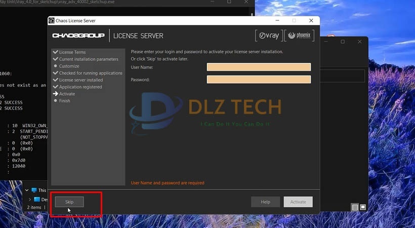Cài Vray for Sketchup 2016.