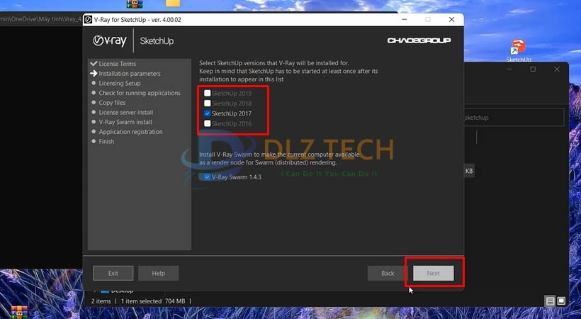 Cài Vray for Sketchup 2017