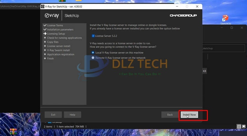 Cài Vray for Sketchup 2017