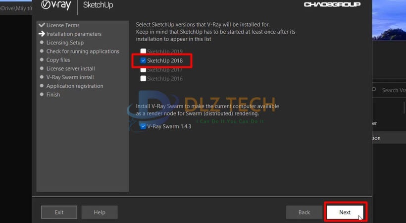 Cài vray for sketchup 2018