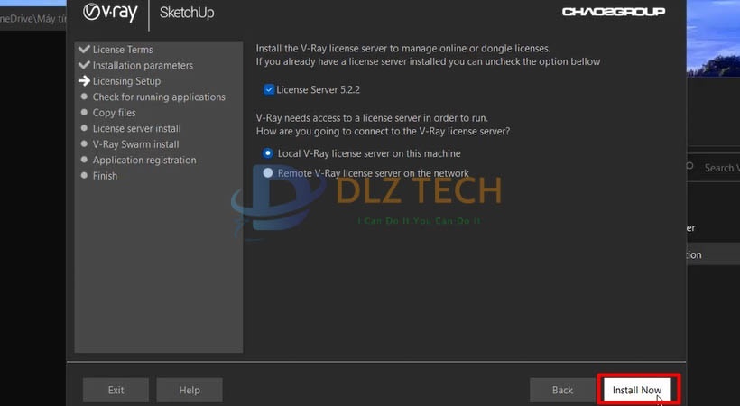 Cài vray for sketchup 2018