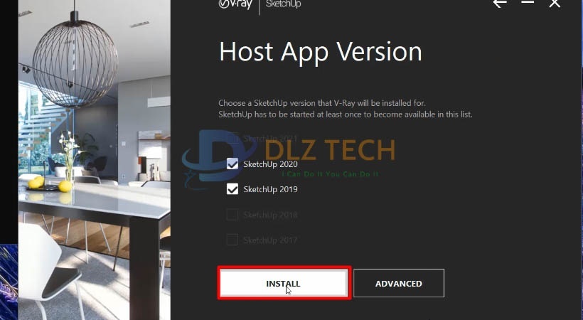 Cài Vray for Sketchup 2020
