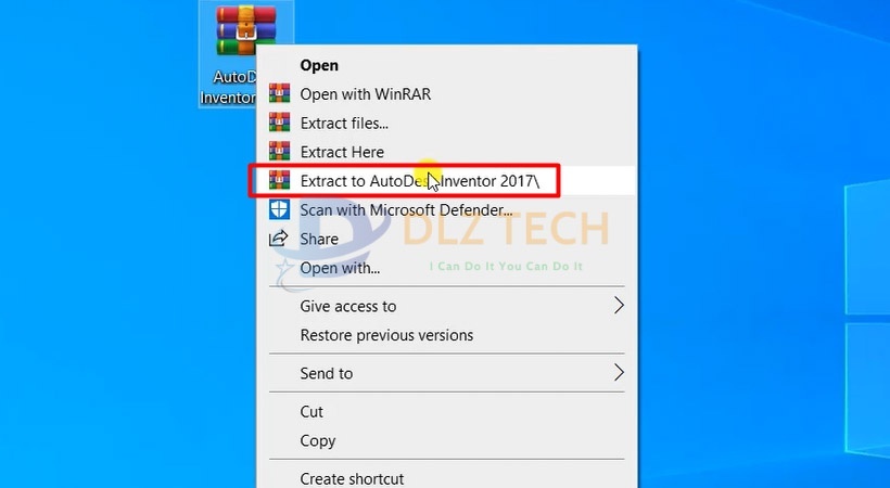 Giải nén file cài Autodesk Inventor 2017 như hình.