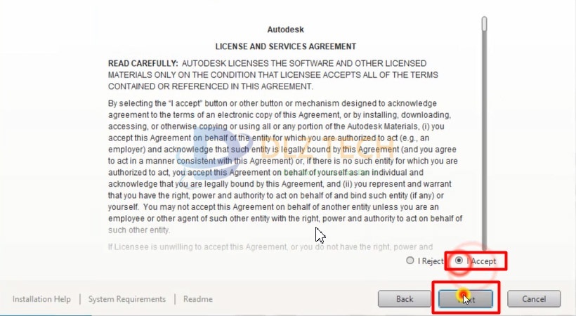 Chọn Accept sau đó chọn Next.