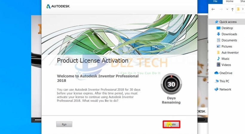 Chọn Active để tiếp tục cài Autodesk Inventor 2018.