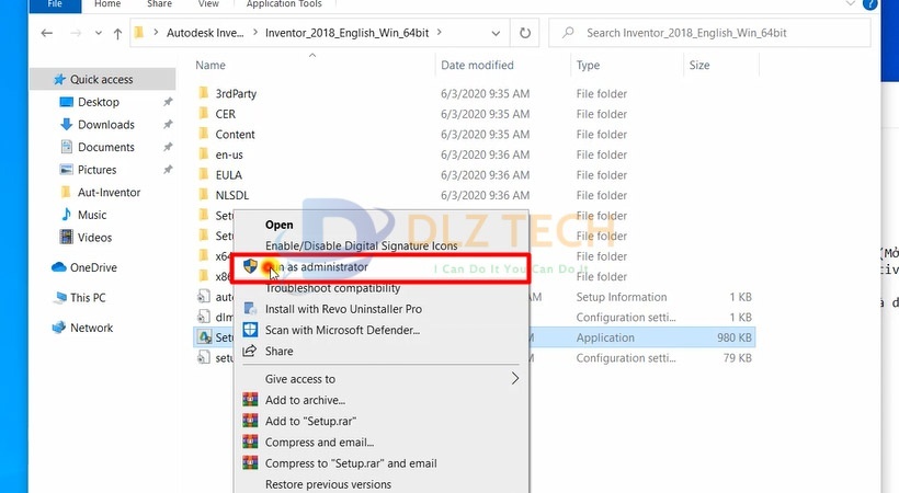 Khởi chạy file Set Up như hình.