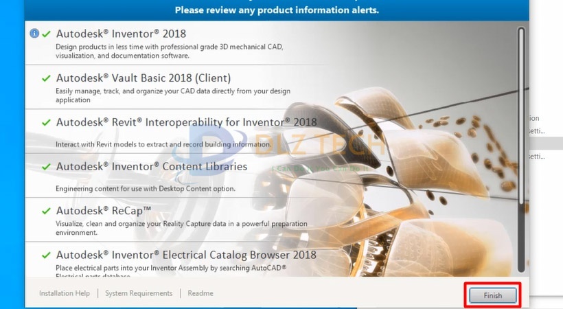 Tiến hành chọn Finish.