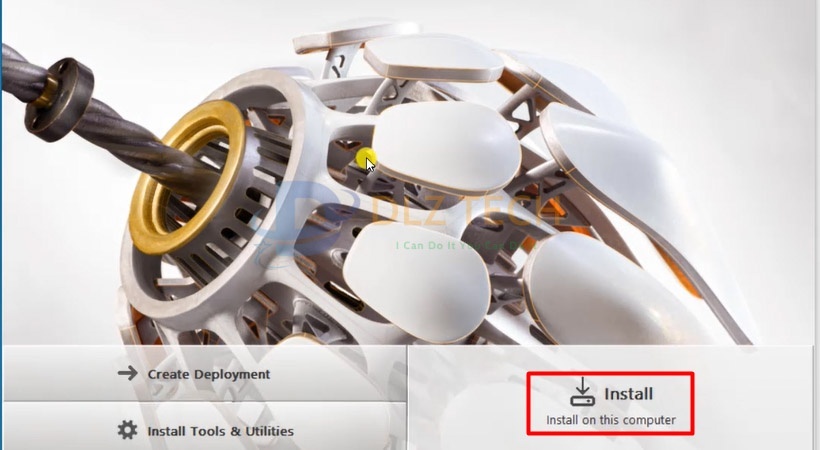 Tiến hành chọn Install để cài Autodesk Inventor 2019.
