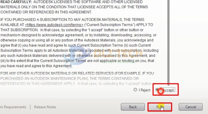 Chọn I Accept sau đó chọn Next.