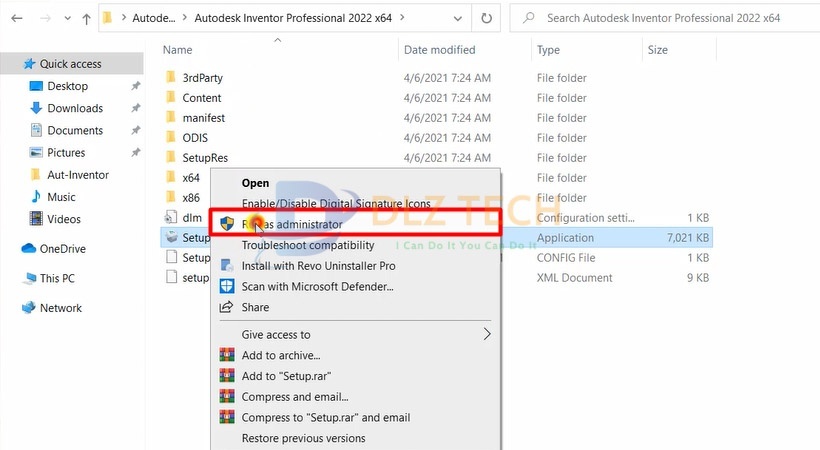Khởi chạy file Set up.