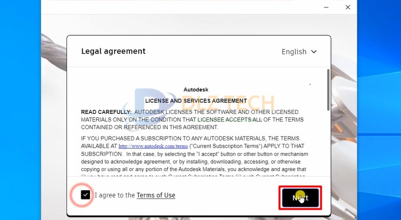 Tiến hành chọn Next.