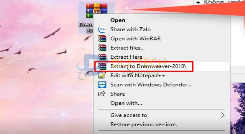 Cài Dreamweaver 2018 