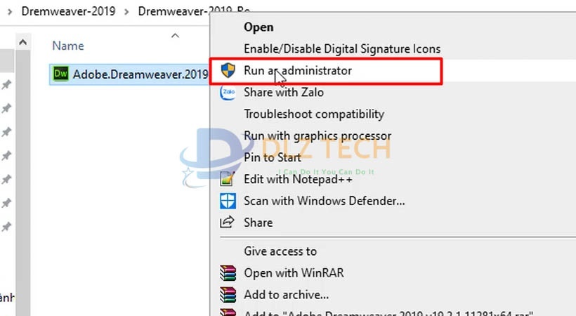 Cài Dreamweaver 2019