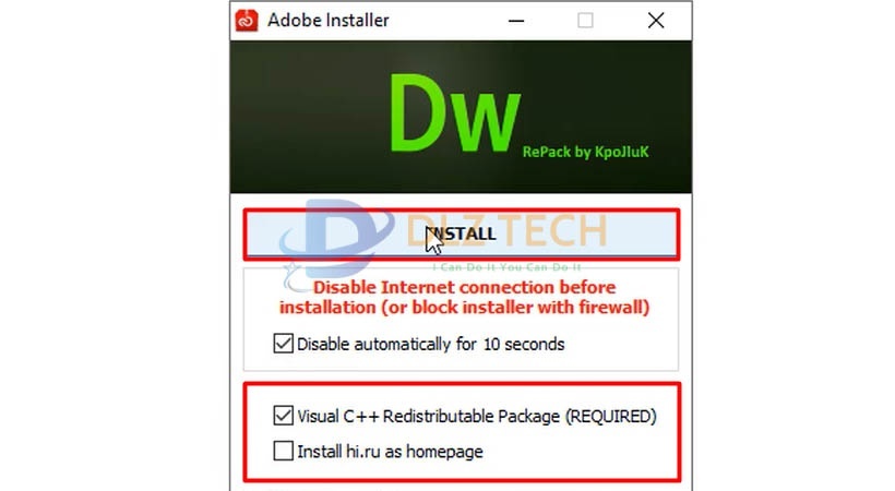 Cài Dreamweaver 2019