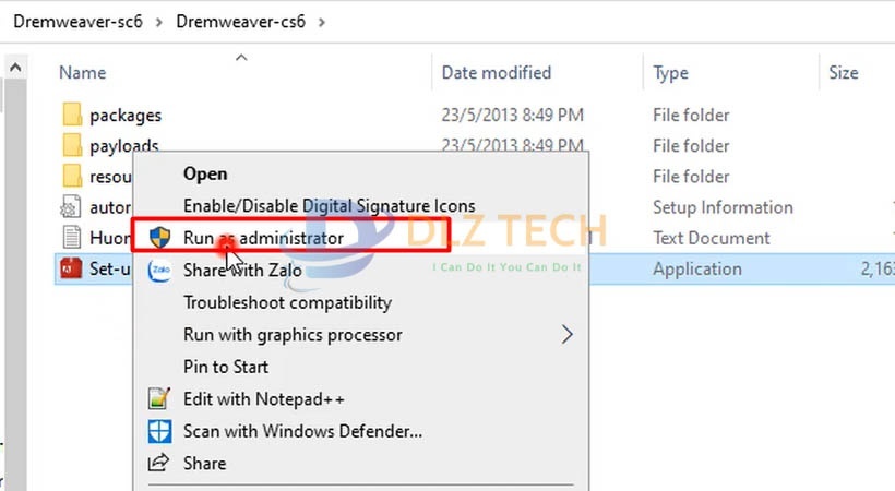 Cài Dreamweaver CS6