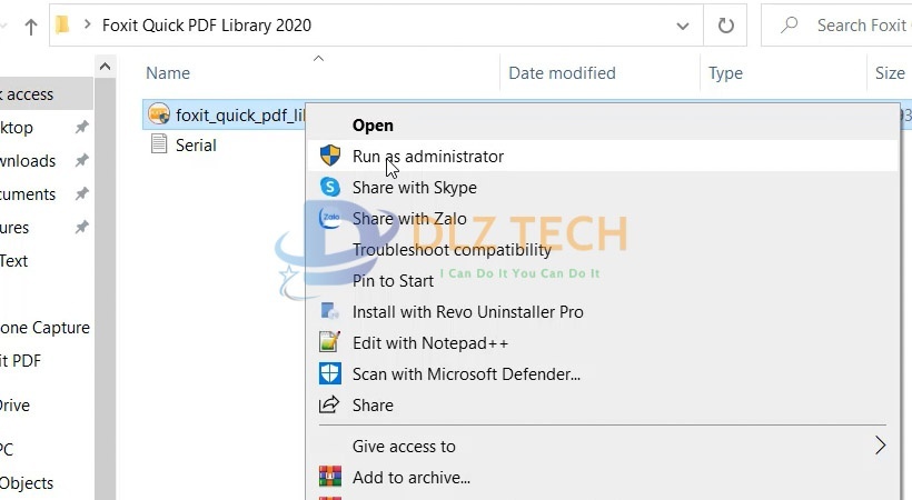 Cài Foxit Quick PDF Library 2020