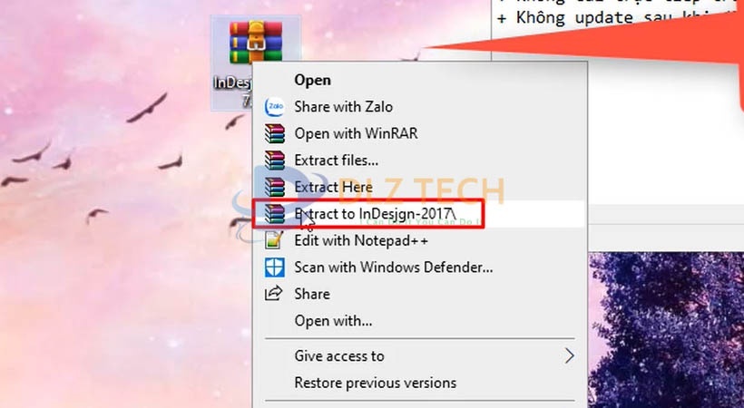 Cài InDesign 2017.