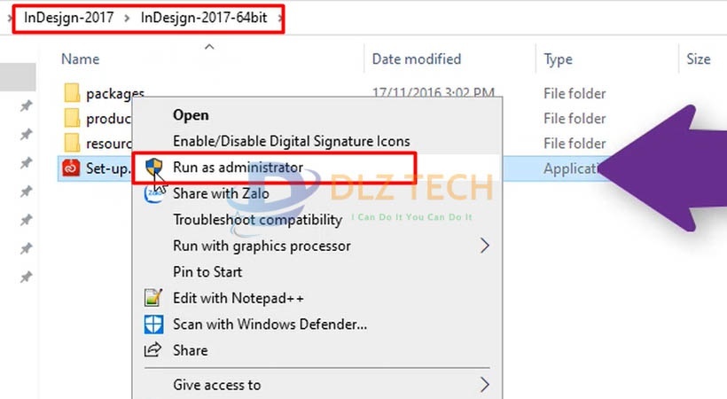 Cài InDesign 2017.