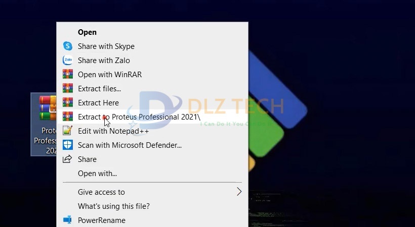 Giải nén file cài đặt như hình.