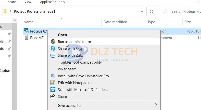 Khởi chạy file cài Proteus Professional 2021.