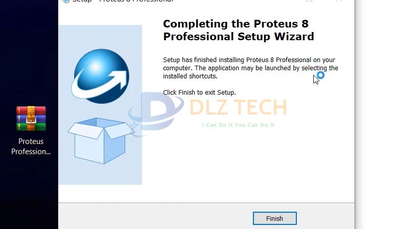 Chọn Finish. Hoàn thành cài Proteus Professional 2021.