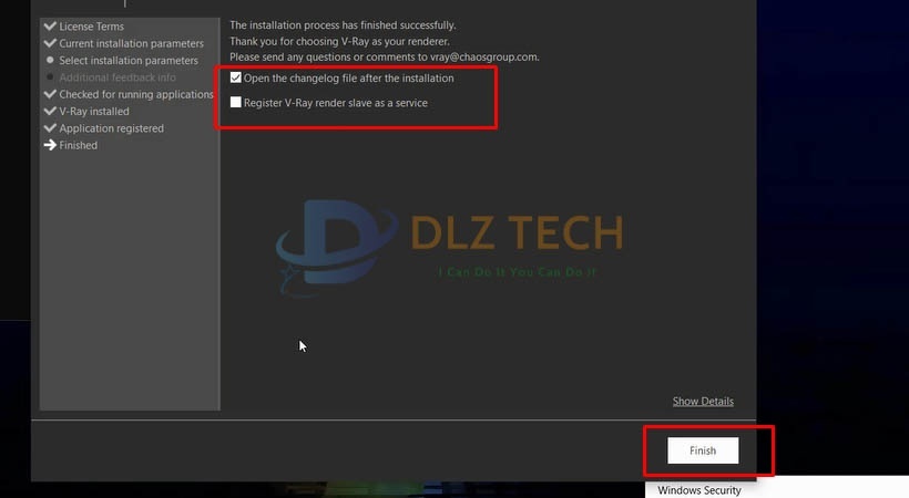 Chọn Open rồi chọn Finish
