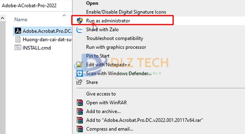 Cài Adobe Acrobat 2022