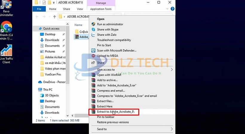 Cài Adobe Acrobat 8