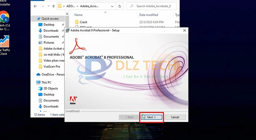 Cài Adobe Acrobat 8