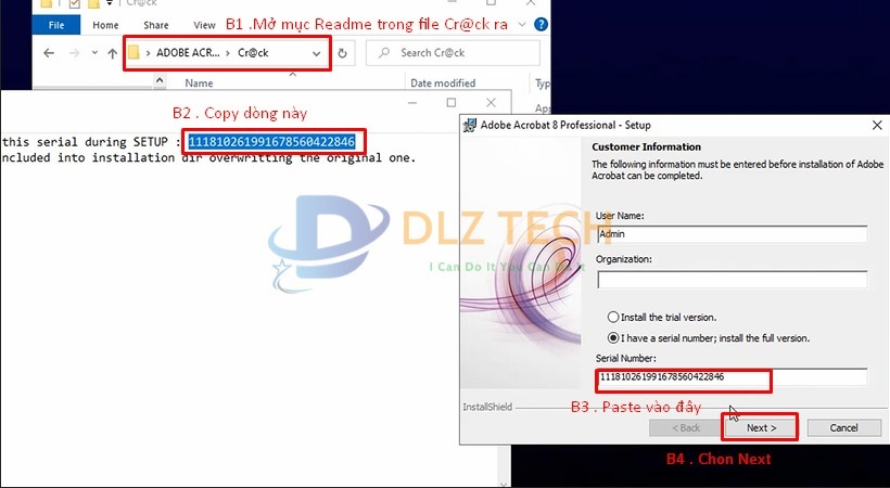 Cài Adobe Acrobat 8