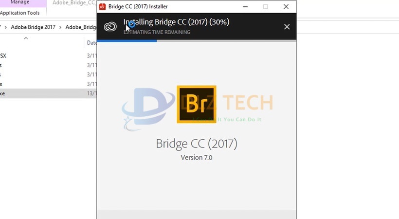 Đợi phần mềm Bridge 2017 được cài đặt.