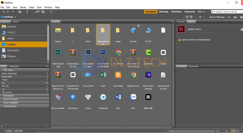 Đợi phần mềm cài Adobe Bridge 2017 được cài đặt.