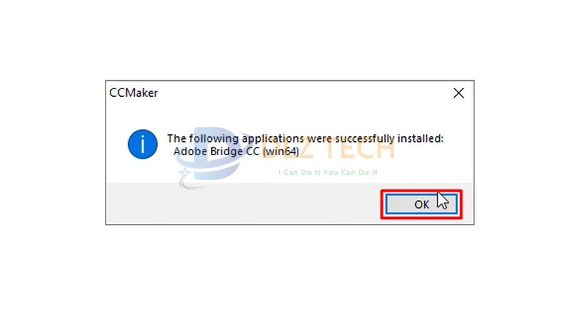 Tiến hành chọn ok.