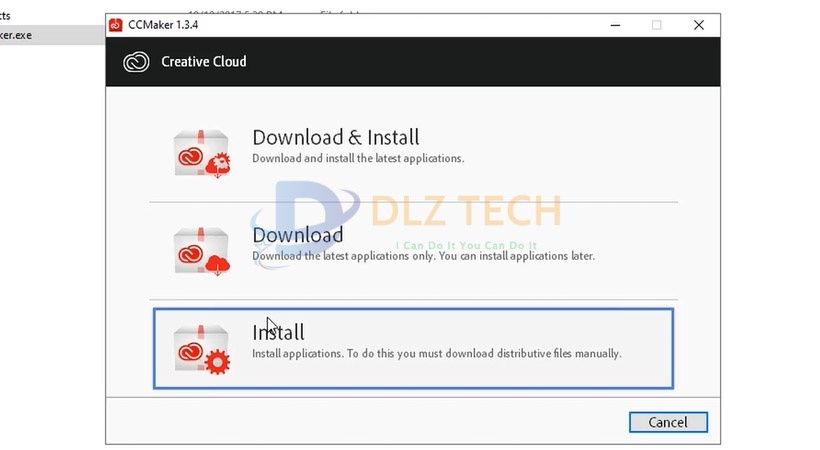 Tiến hành chọn Install để cài Adobe Bridge 2018.