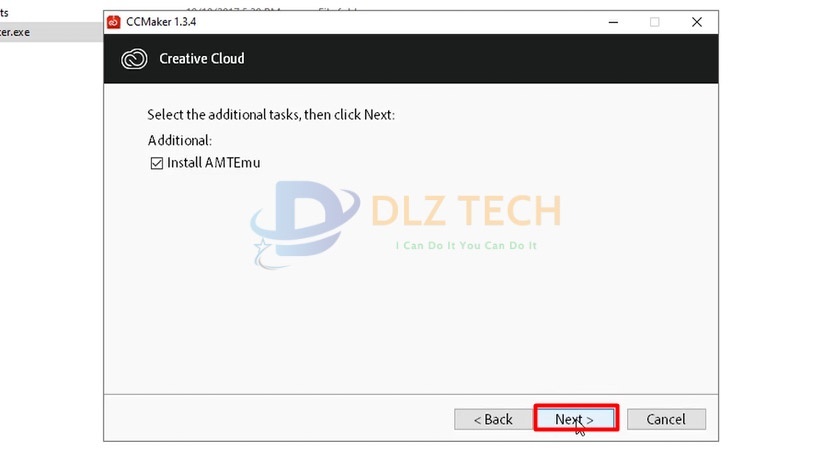 Tiếp tục chon Next để cài Adobe Bridge 2018.