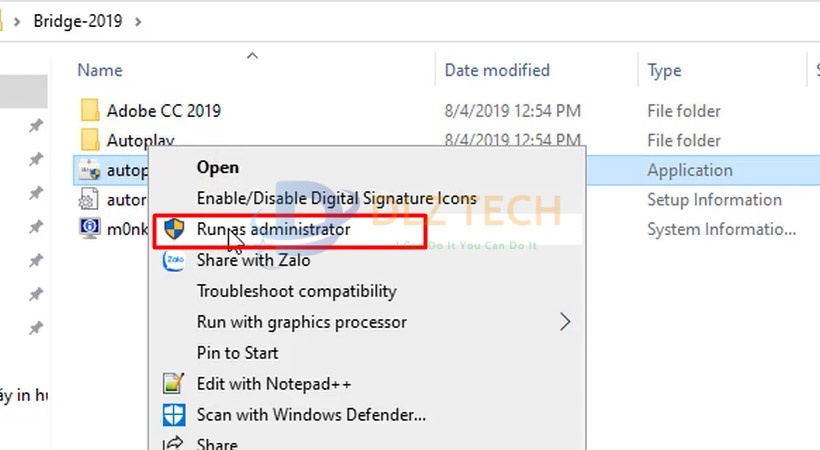Khởi chạy file như hình.