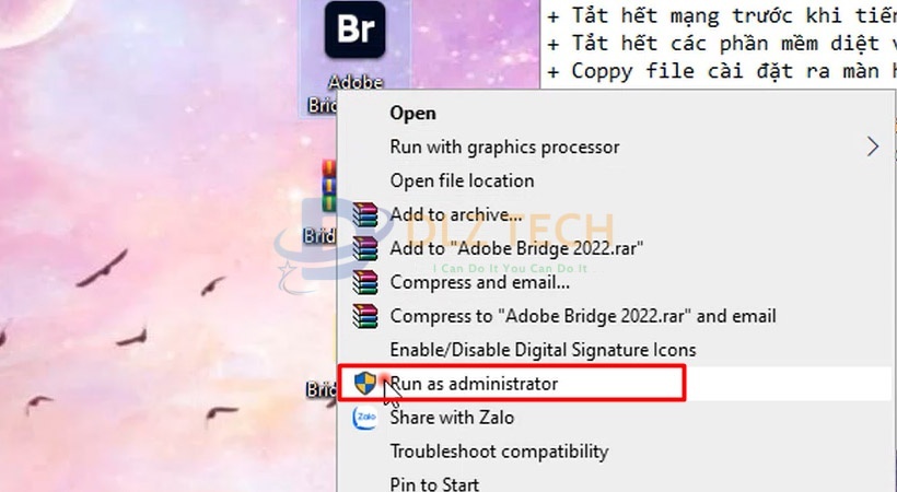 Khởi chạy phần mềm sau khi cài Adobe Bridge 2022.