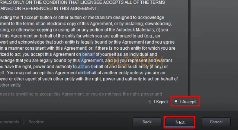 Chọn I Accept rồi chọn Next